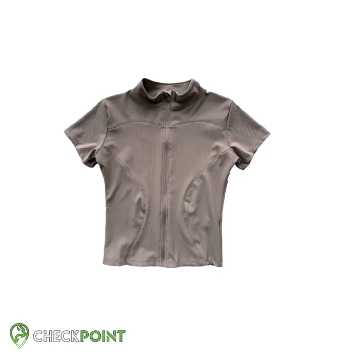 بلوز آستین کوتاه تمام زیپ کبریتیs167 02