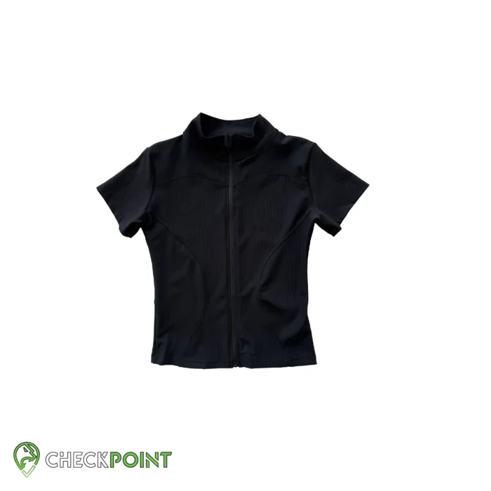 بلوز آستین کوتاه تمام زیپ کبریتیs167 04